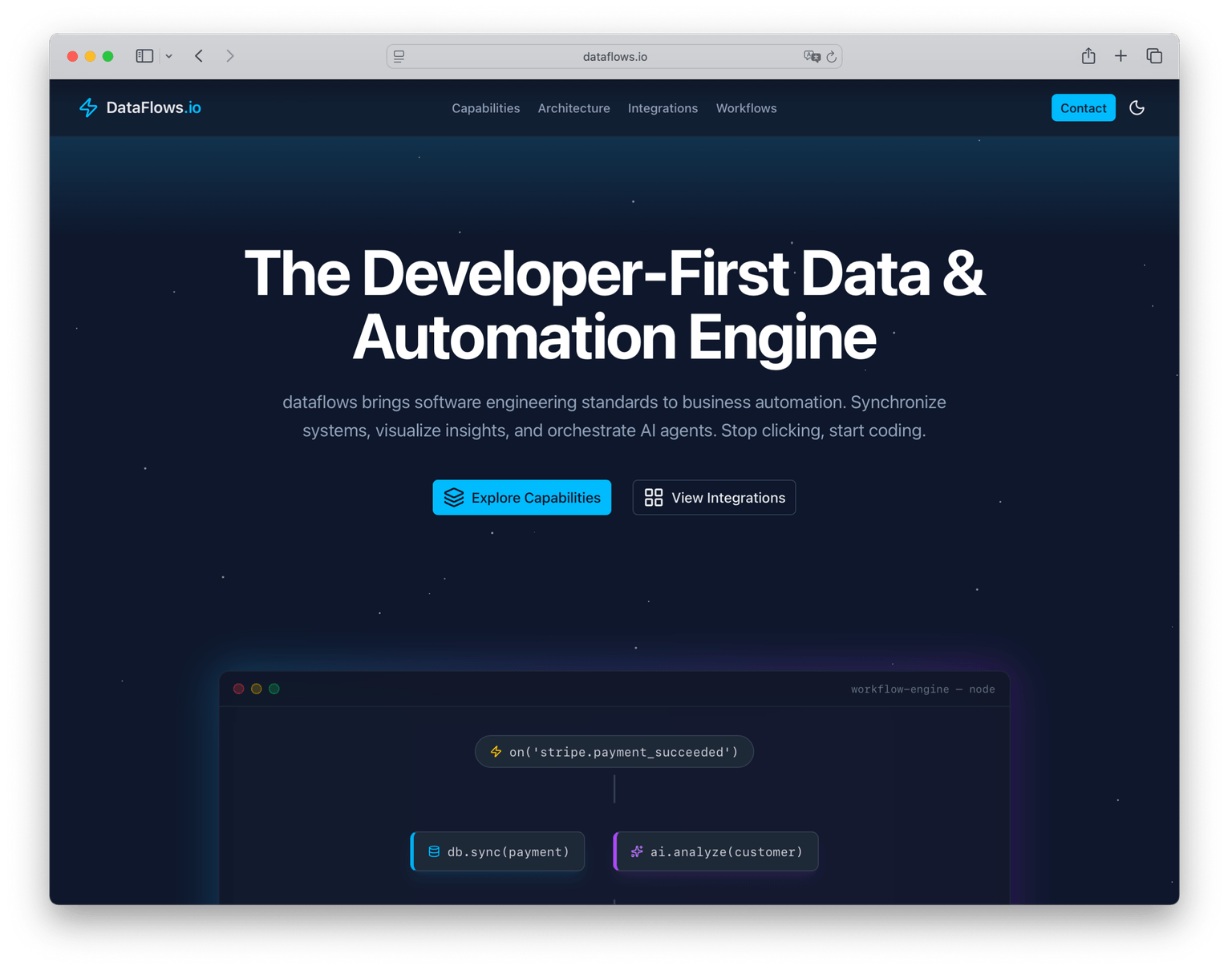dataflows.io Interface